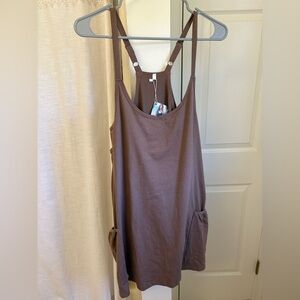 Brown Active Dress with Pockets